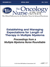 Establishing and Managing Expectations for Length of Therapy in Multiple Myeloma - December 2014